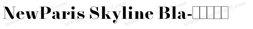 NewParis Skyline Bla字体转换